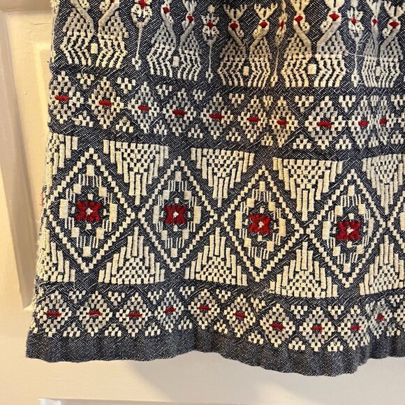 Lucky Brand embroidered a-line chambray denim skirt XS - Picture 3 of 6